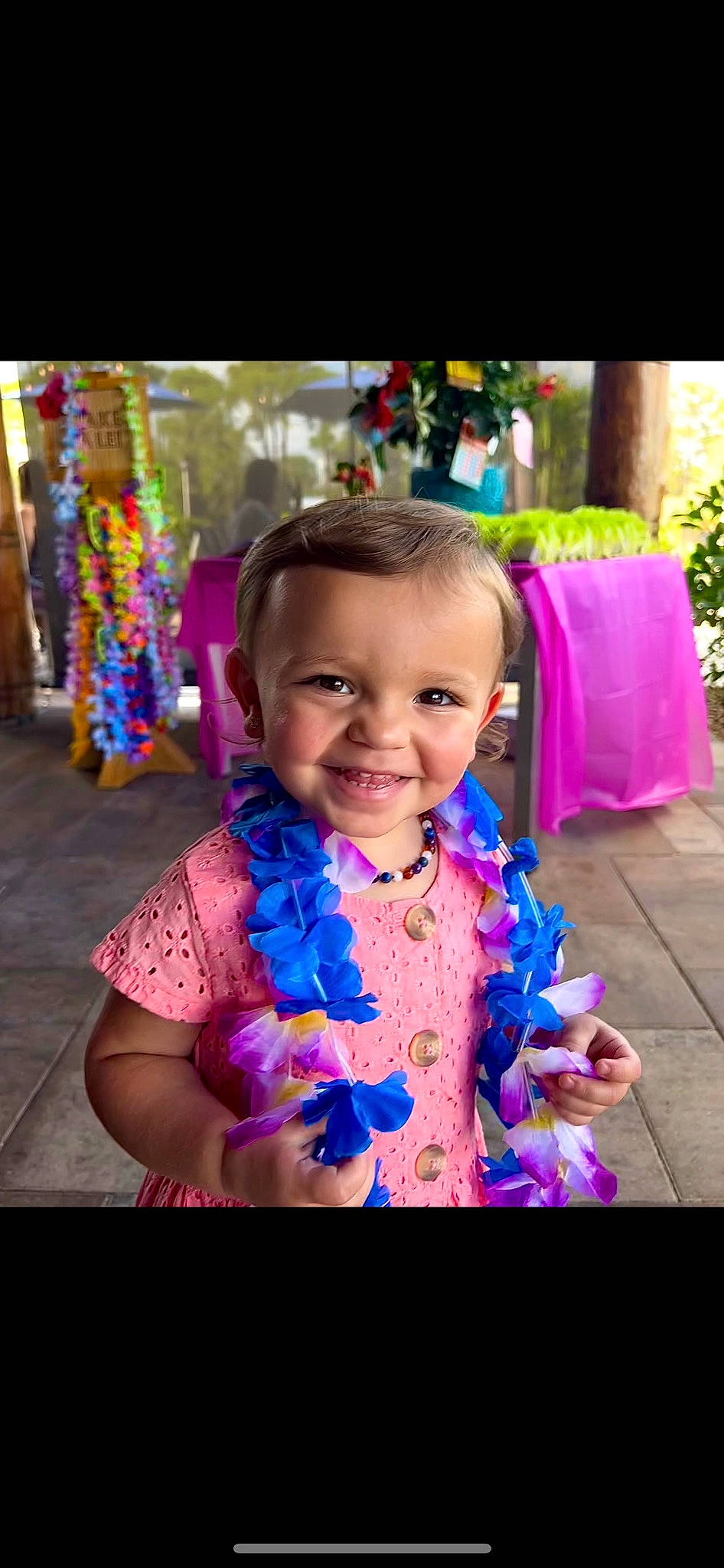 Kensli joined the competition — help win amazing prizes! beauty, child, dress, electric_blue, event, fashion_accessory, fun, happy, jewellery, joy, leisure, magenta, necklace, person, photograph, pink, plant, purple, smile, toddler