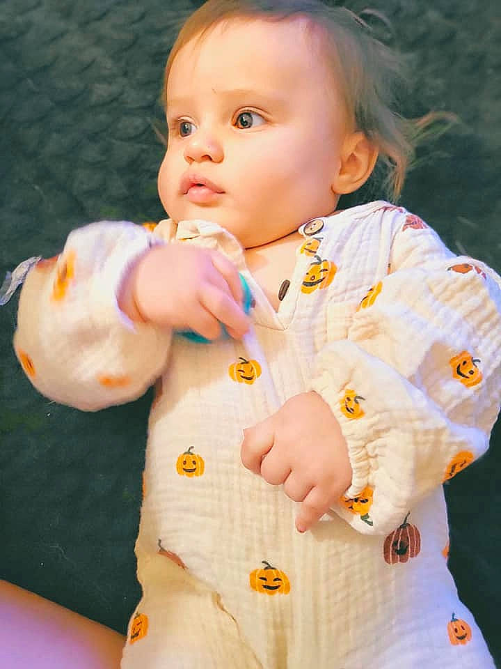 Maverick joined the competition — help win amazing prizes! baby, baby_products, baby_toddler_clothing, cheek, child, dress, drinkware, eye, formal_wear, gesture, hair, happy, human_body, nose, person, skin, sleeve, thumb, toddler, uniform