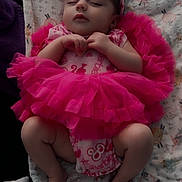 Sóley joined the competition — help win amazing prizes! adorable, baby, blanket, child, closeup, cute, footwear_absent, hands_clasped, headband, indoors, infant, lying_down, patterned_blanket, peaceful, pink_tutu, portrait, resting, sleeping, soft_lighting, toddler