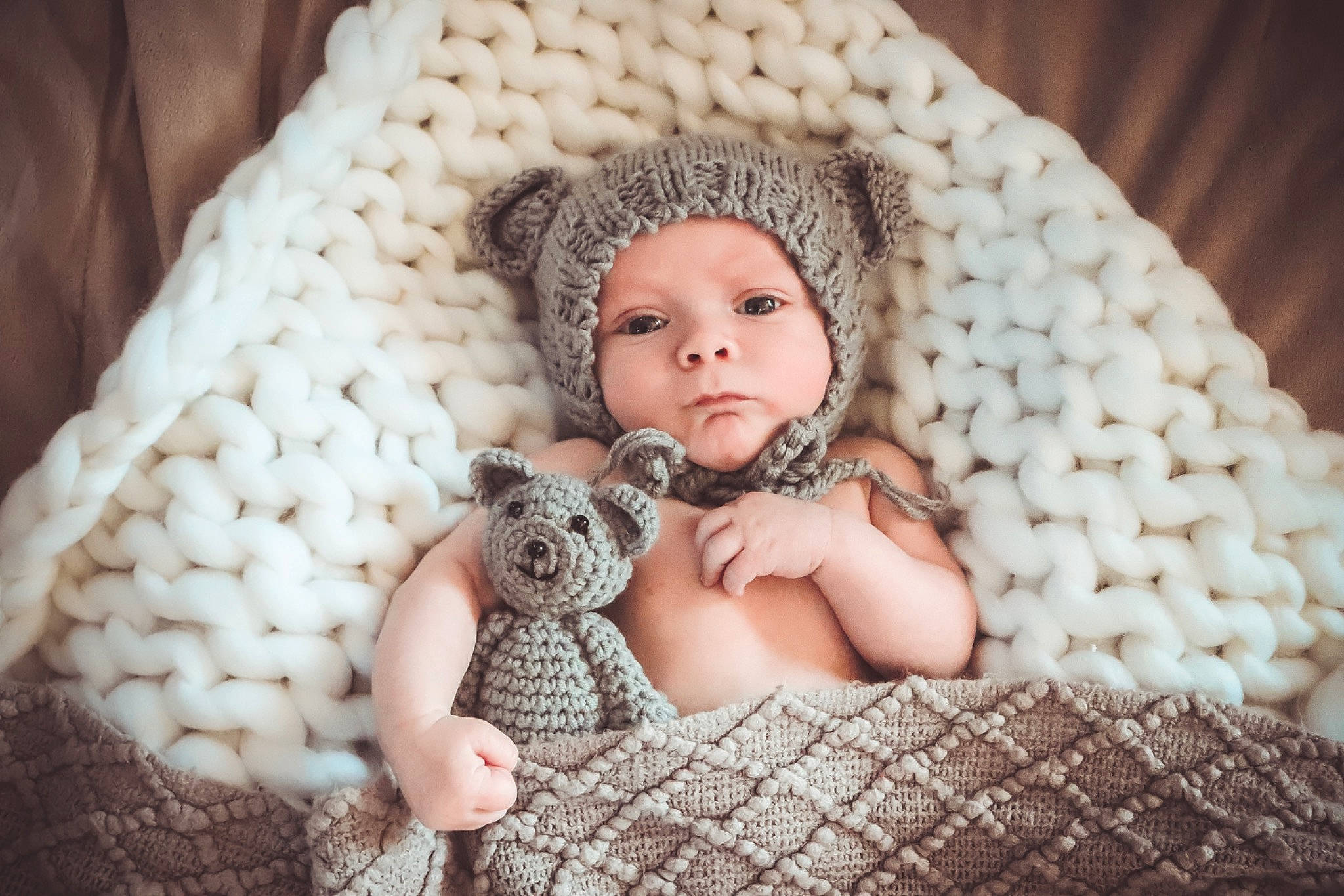 Dakoda joined the competition — help win amazing prizes! art, baby_sleeping, cap, child, comfort, doll, eye, eyelash, fawn, finger, fur, grey, headgear, headwear, iris, linens, person, skin, textile, toy