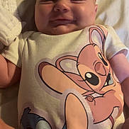 Emone joined the competition — help win amazing prizes! baby, cartoon_characters, child, closeup, clothing, cozy, cute, face, happy, head, indoor, infant, lying_down, newborn, onesie, person, skin, smiling, soft_lighting, young_child