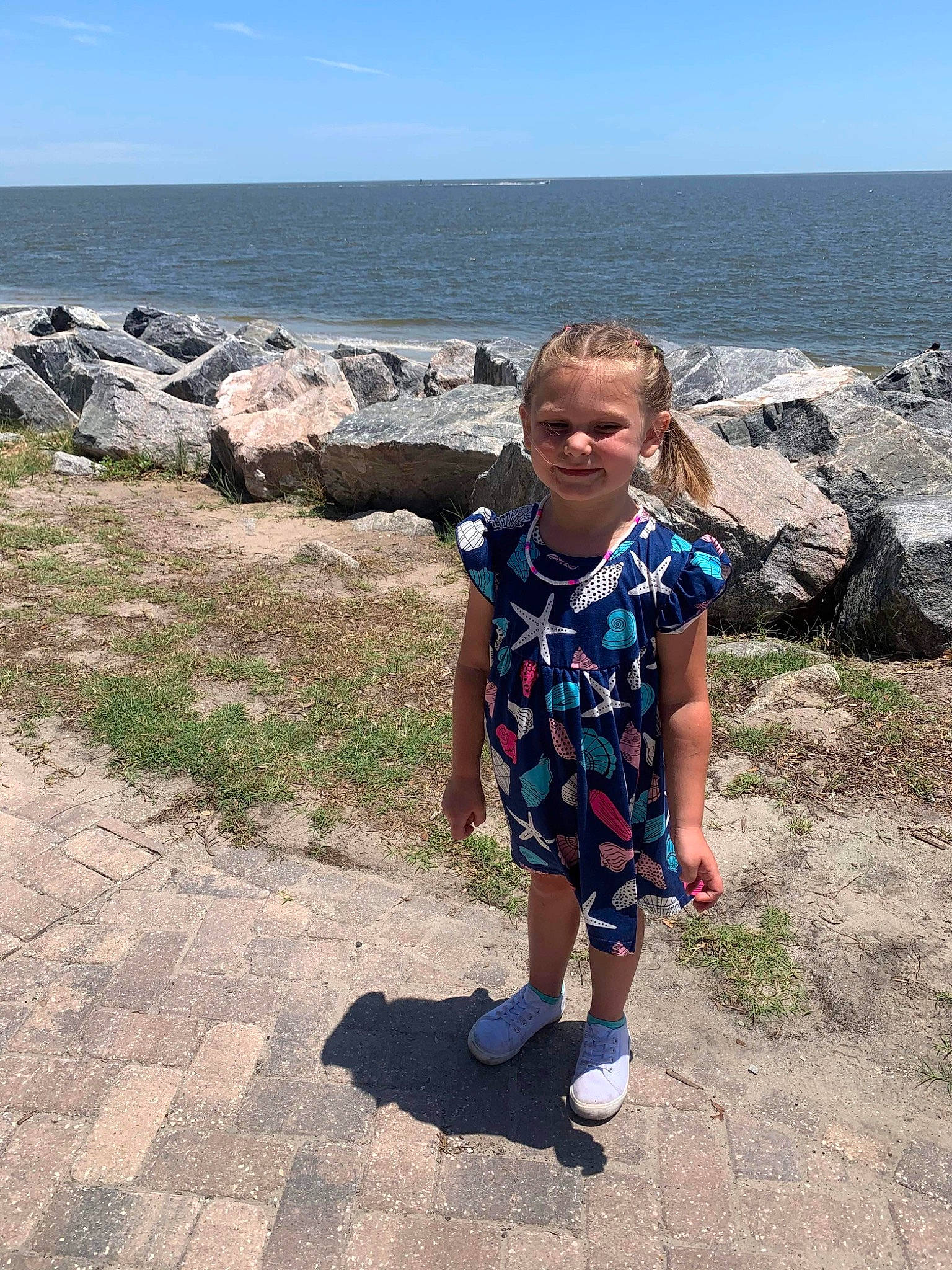 Haven joined the competition — help win amazing prizes! beach, child, coast, coastal_and_oceanic_landforms, electric_blue, fun, head, holiday, horizon, joy, landscape, leisure, ocean, person, recreation, rock, sky, t_shirt, toddler, travel