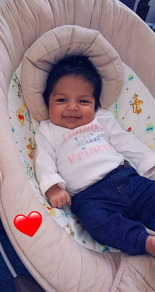 Lilyanna is registered to the contest to win money with this photo: baby, baby_products, cheek, child, joy, person, product, skin, toddler