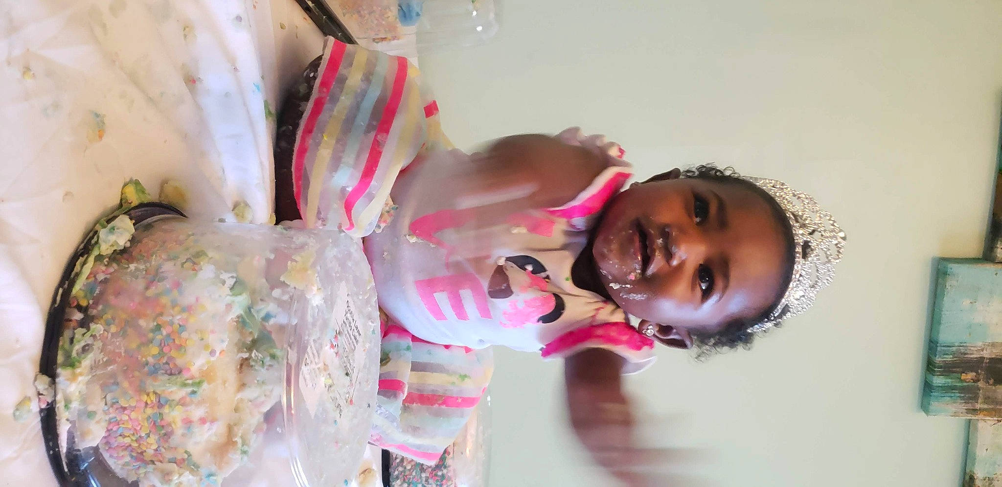 Oriana is registered to the contest to win money with this photo: baby, beauty, child, dress, event, eyelash, fun, happy, jewellery, magenta, peach, person, pink, plant, room, skin, smile, toddler, tradition, water