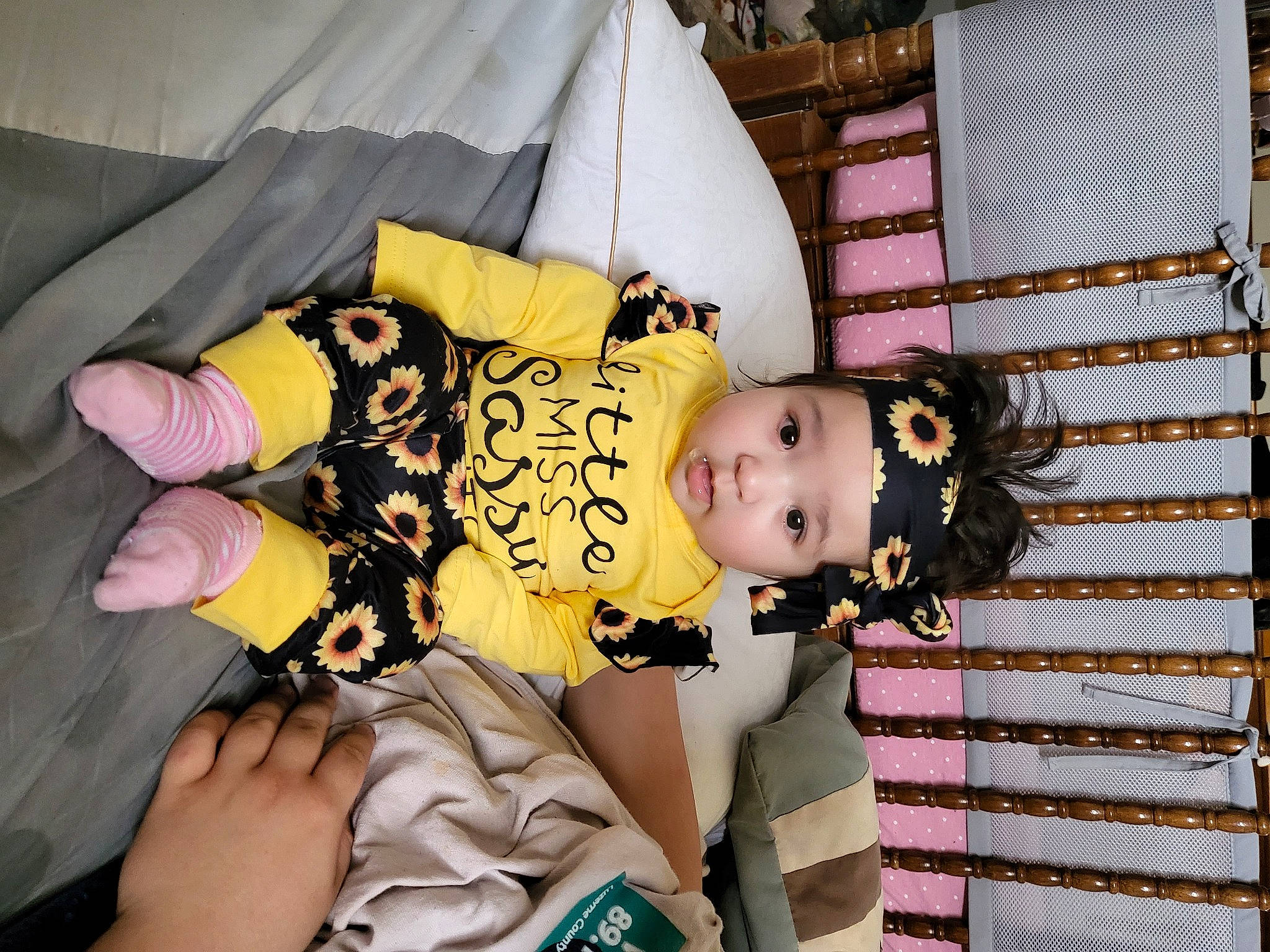 Carrie joined the competition — help win amazing prizes! baby, baby_products, baby_toddler_clothing, child, comfort, fun, happy, headwear, pattern, person, pink, product, room, textile, thigh, toddler