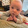 Weston joined the competition — help win amazing prizes! baby, infant, child, blanket, playmat, crib, bedroom, closeup, portrait, face, eyes, cheeks, hands, fists, tummy_time, soft_texture, blinds, patterned_blanket, toy_box, home_interior