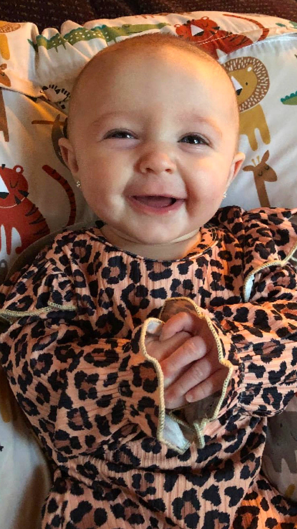 Leena joined the competition — help win amazing prizes! baby, baby_laughing, baby_toddler_clothing, beauty, cheek, collar, comfort, event, eye, happy, joy, linens, mammal, pattern, person, skin, sleeve, smile, t_shirt, textile