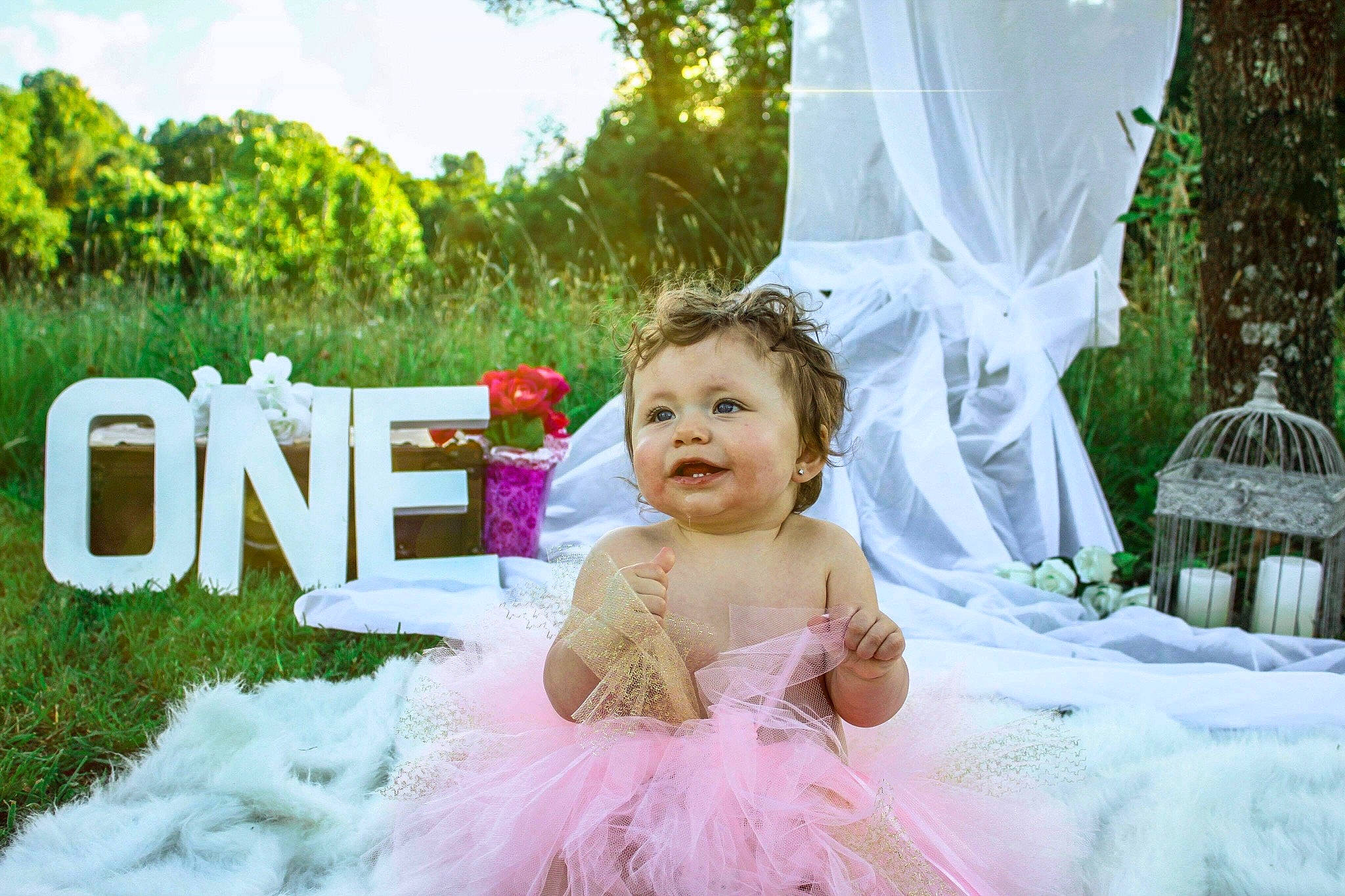 Raelyn joined the competition — help win amazing prizes! baby, ceremony, child, costume, dress, fun, grass, happy, joy, person, photograph, photography, pink, toddler