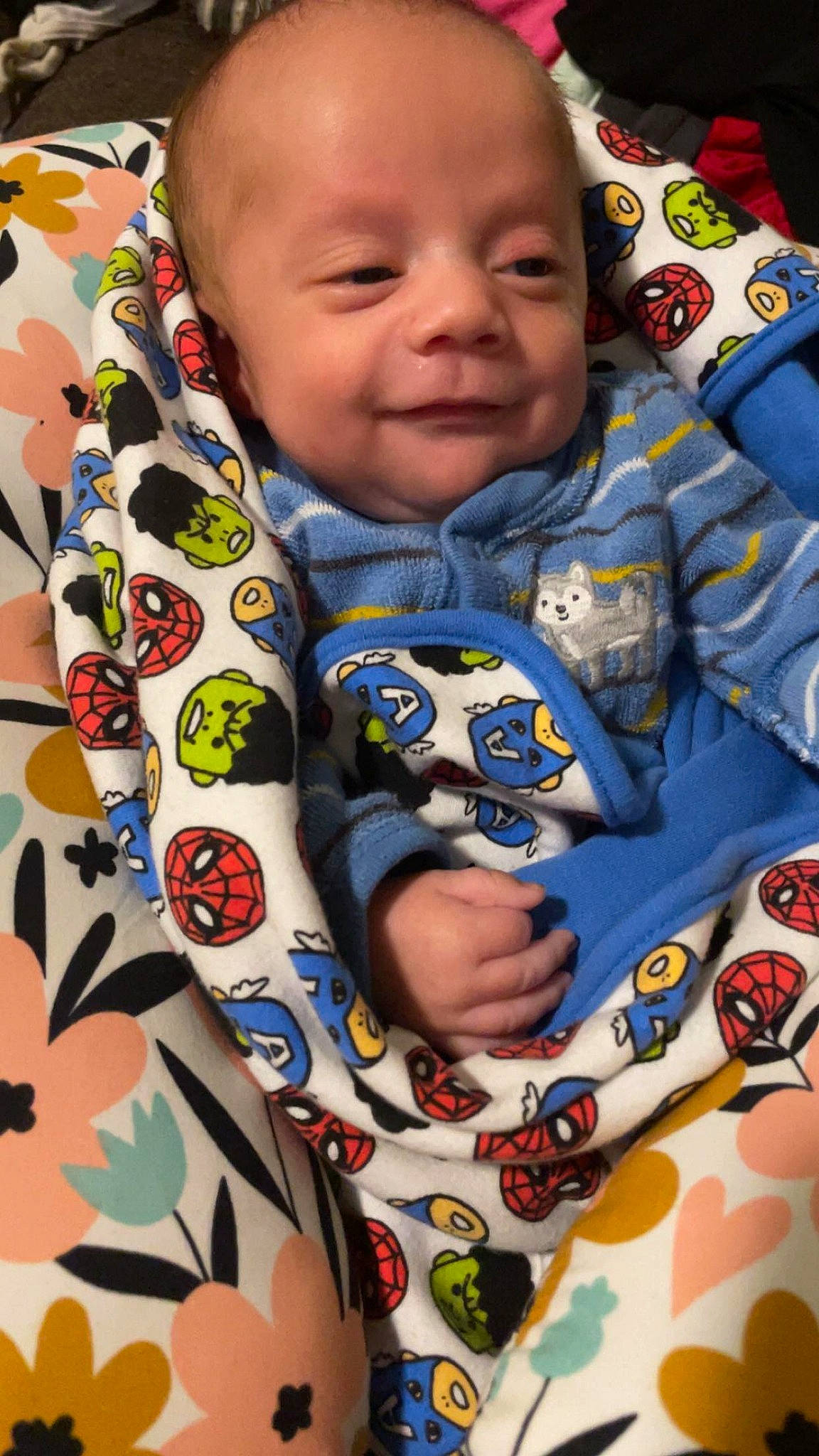 Grayson is registered to the contest to win money with this photo: baby, baby_toddler_clothing, cheek, child, chin, eye, face, facial_expression, hairstyle, happy, head, iris, nose, organ, person, product, skin, sleeve, smile, textile