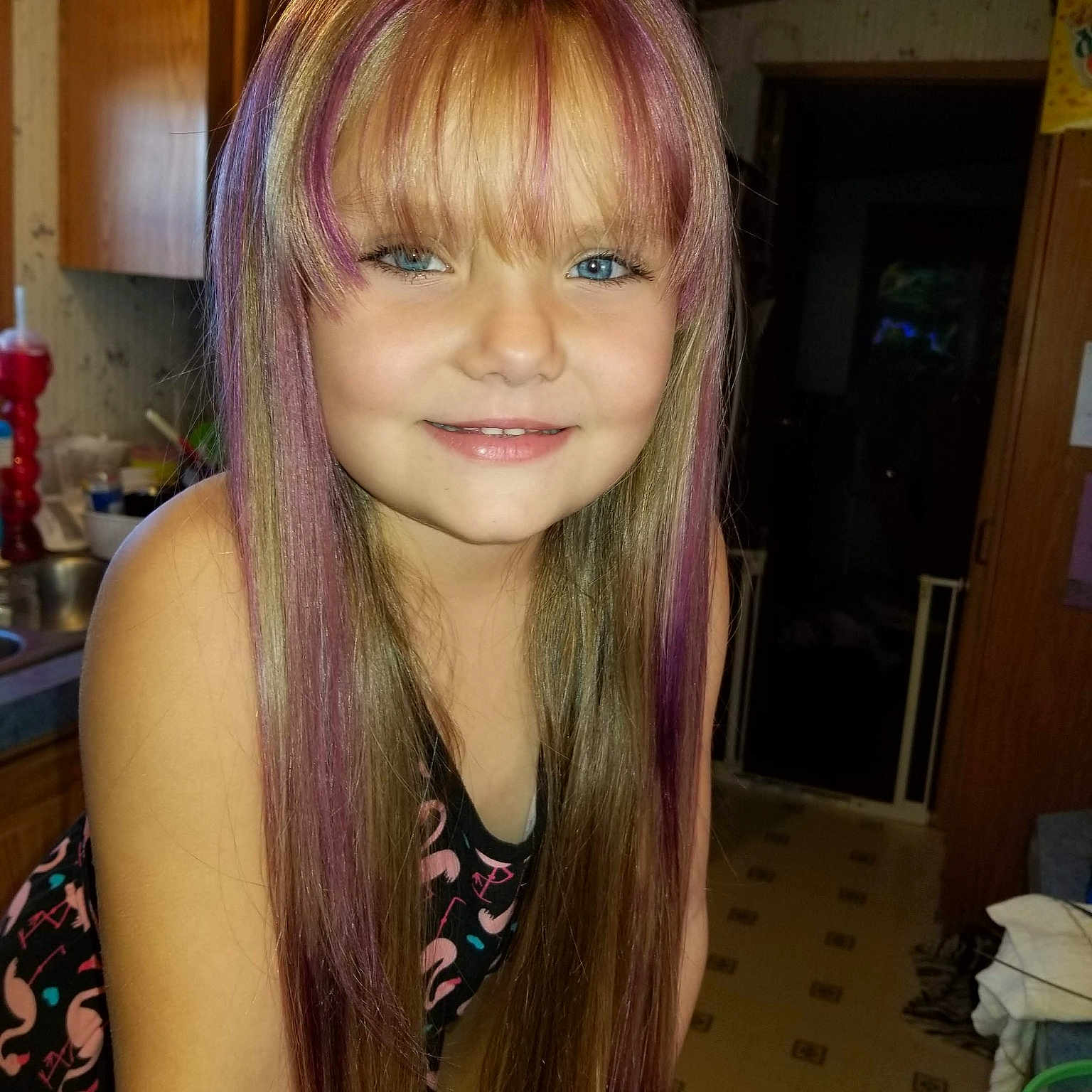 Cayleigh is registered to the contest to win money with this photo: bangs, beauty, black_hair, blond, brown_hair, chin, eyebrow, face, feathered_hair, forehead, hair, hair_coloring, hairstyle, hime_cut, joy, layered_hair, lip, long_hair, person, smile