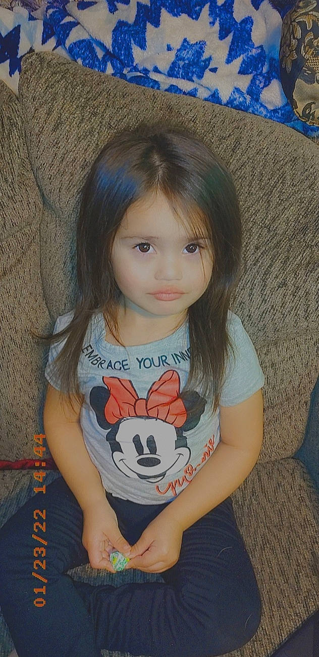 Mariyah is registered to the contest to win money with this photo: baby_toddler_clothing, blue, cheek, chin, eye, eyelash, facial_expression, hair, happy, head, human, human_body, iris, lip, mouth, neck, nose, person, skin, sleeve