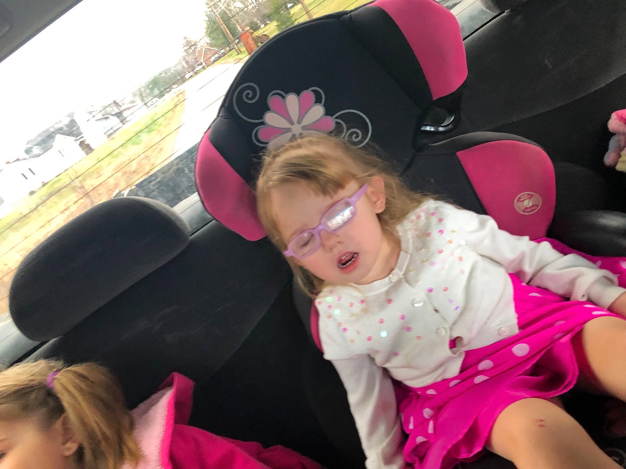 Kaydence is registered to the contest to win money with this photo: black_hair, car_seat, child, cool, costume, ear, fashion_accessory, fun, happy, hat, head, headgear, party, person, pink, plant, skin, smile, toddler, vacation