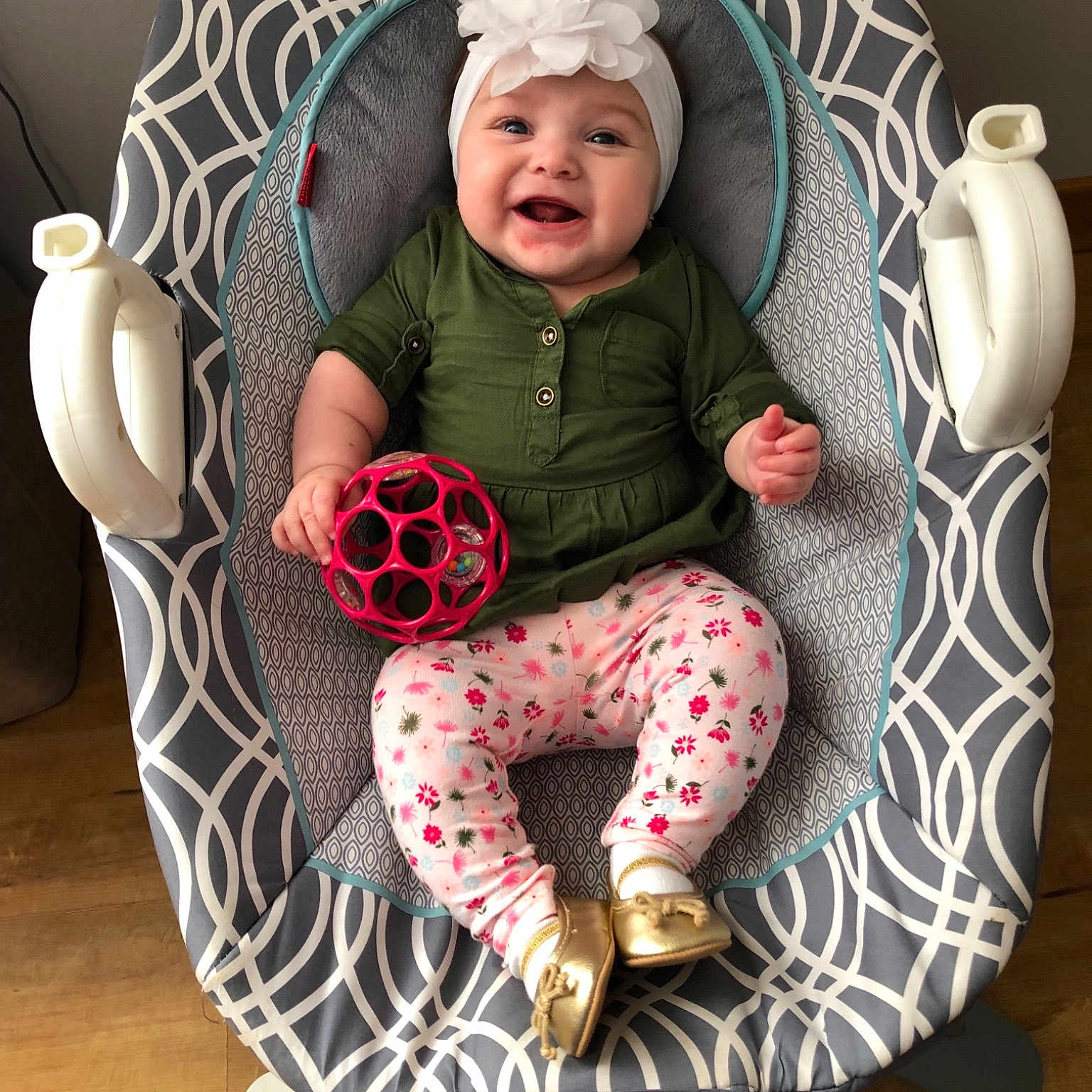 Lillyanne is registered to the contest to win money with this photo: baby, baby_in_car_seat, baby_products, baby_toddler_clothing, car_seat, child, comfort, furniture, pattern, person, product, sitting, toddler