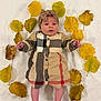 Vanessa participe au concours pour gagner de l'argent avec cette photo : baby, child, plaid_dress, headwrap, yellow_leaves, autumn, fall_theme, blanket, infant, portrait, lying_down, cute, soft_texture, seasonal, nature, warm_colors, small_hands, small_feet, indoors, cozy