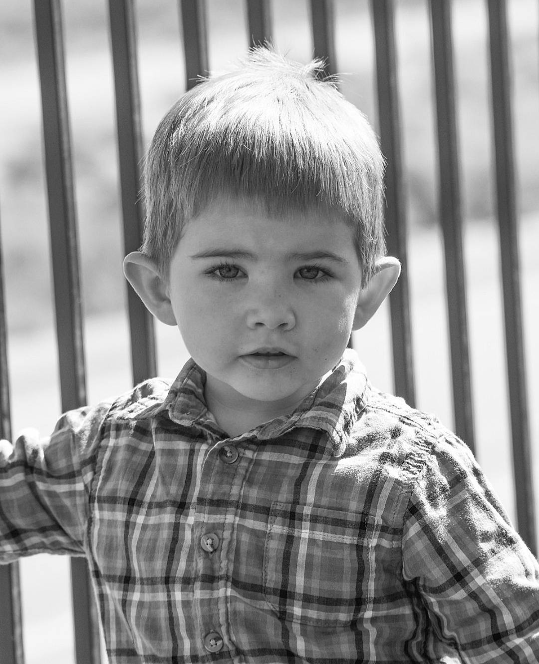 Hunter joined the competition — help win amazing prizes! black_and_white, child, design, eye, face, hair, hairstyle, male, monochrome, monochrome_photography, pattern, person, photograph, photography, plaid, portrait, portrait_photography, smile, snapshot, style