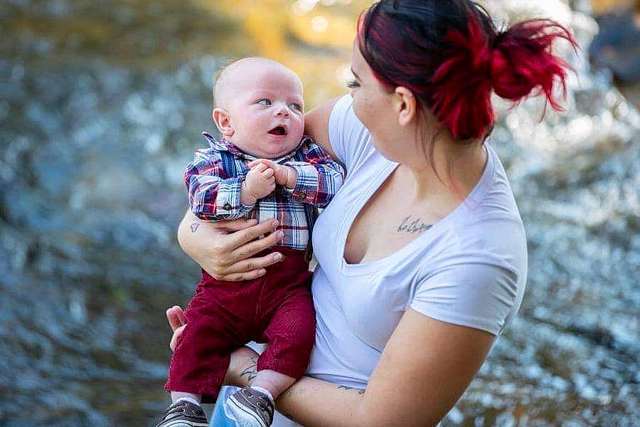 Kaysen joined the competition — help win amazing prizes! arm, baby, child, clothing, fun, gesture, grass, happy, hug, jewellery, leisure, love, magenta, people_in_nature, person, pink, recreation, red, sitting, t_shirt