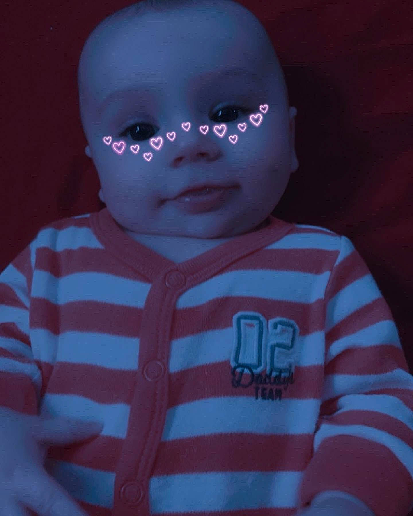 Jesse joined the competition — help win amazing prizes! baby, baby_toddler_clothing, carmine, cheek, clothing, darkness, electric_blue, eye, flash_photography, happy, head, jaw, magenta, no_expression, nose, outerwear, person, sleeve, smile, t_shirt