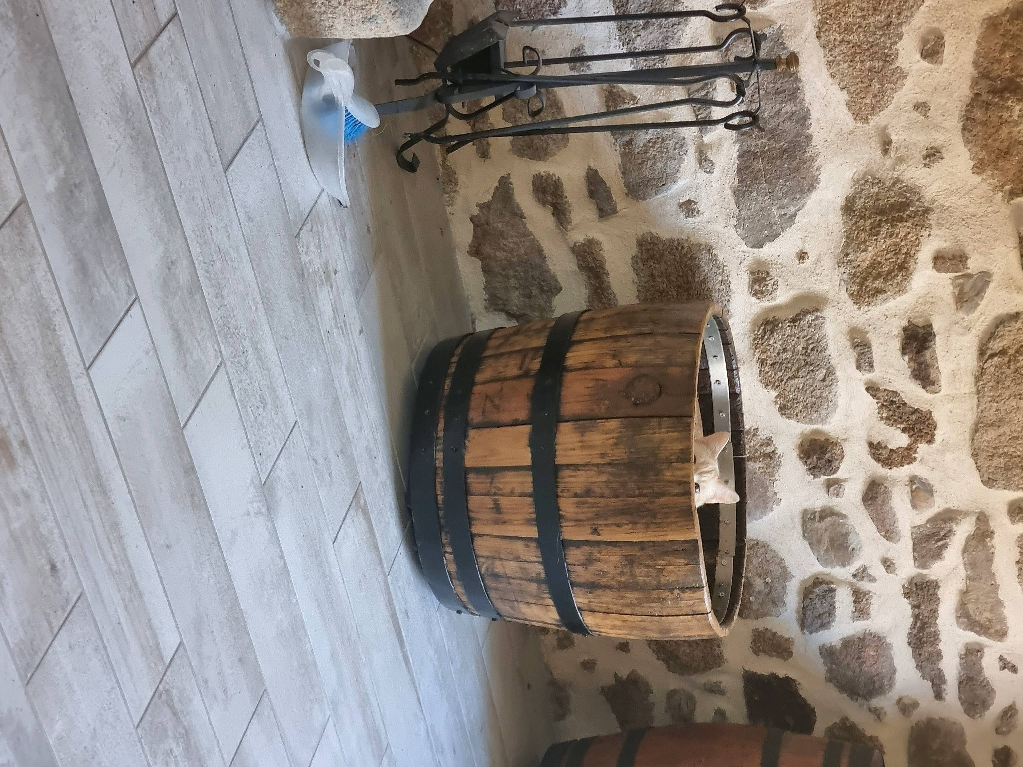 Coco participe au concours pour gagner de l'argent avec cette photo : barrel, hardwood, membranophone, metal, musical_instrument, natural_material, pattern, plywood, room, tints_and_shades, varnish, wood, wood_stain