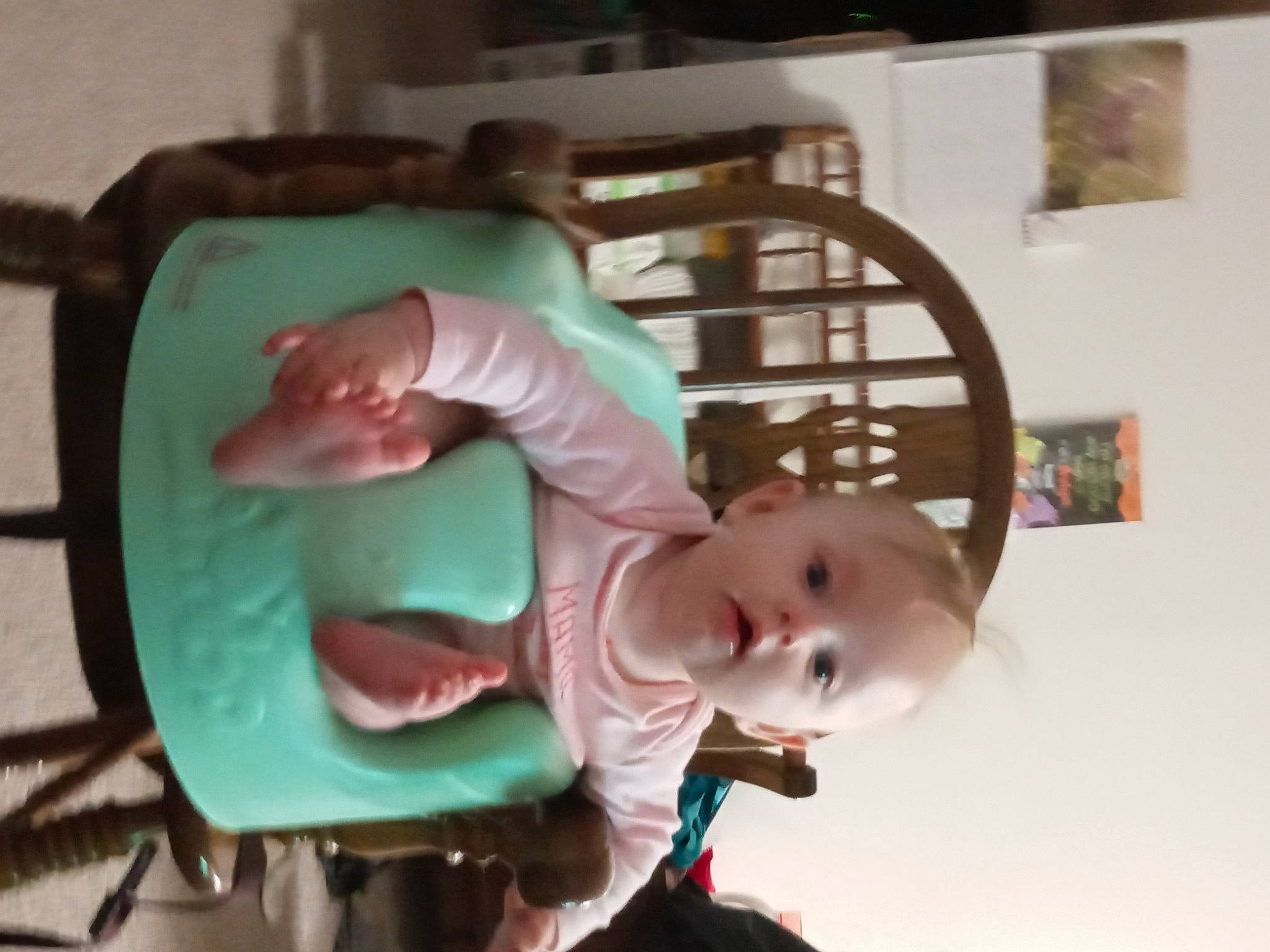 Evalyn joined the competition — help win amazing prizes! baby, baby_products, baby_safety, baby_toddler_clothing, baby_toys, cheek, child, fun, happy, person, picture_frame, room, smile, surprise, toddler, wood
