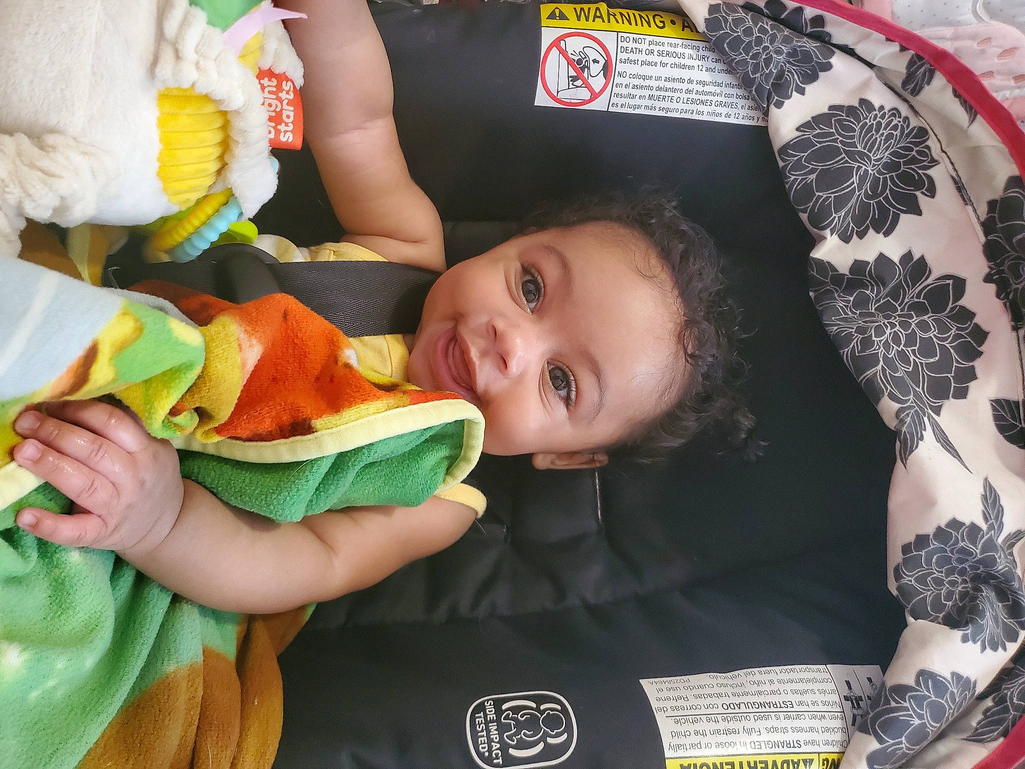 Alanni is registered to the contest to win money with this photo: baby, baby_products, baby_toddler_clothing, child, event, face, facial_expression, fun, happy, hat, holiday, organ, person, photography, sitting, smile, snapshot, textile, toddler, tradition