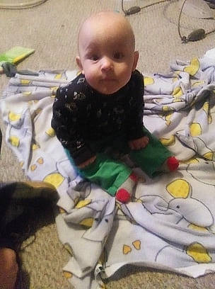 Emerson joined the competition — help win amazing prizes! baby, child, person, play, toddler