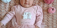 Gracie is registered to the contest to win money with this photo: adorable, baby, baby_fashion, baby_girl, blue_eyes, child, childhood, cute, face, indoors, infant, lying_down, patterned_blanket, pink_clothing, plush_pumpkins, portrait, smiling_ghost, soft_toys, tutu, white_tights