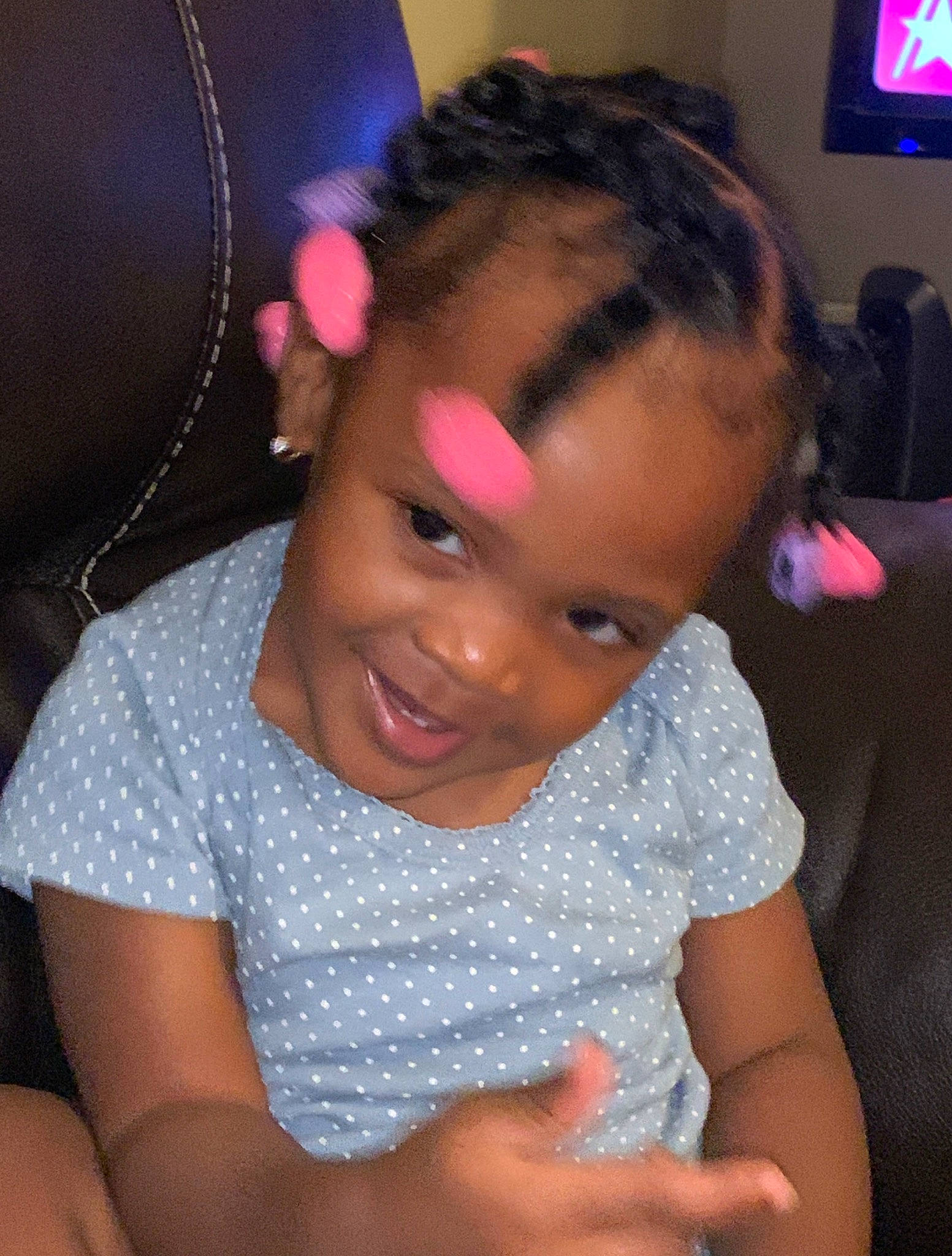 Jazhia is registered to the contest to win money with this photo: arm, cheek, chin, ear, eye, eyebrow, eyelash, facial_expression, forehead, gesture, hairstyle, iris, joy, lip, mouth, neck, nose, organ, person, pink