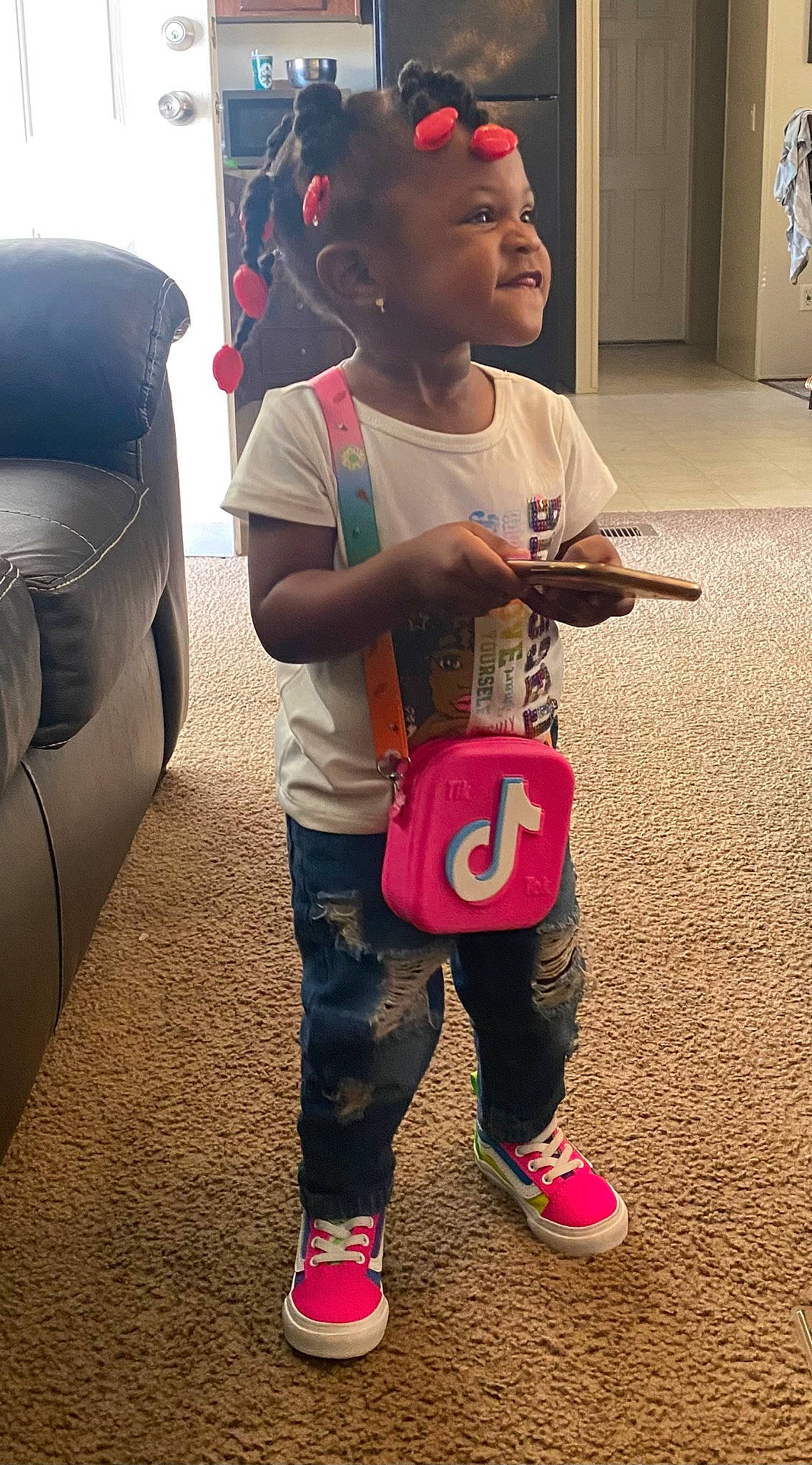 Jazhia joined the competition — help win amazing prizes! automotive_design, automotive_exterior, bag, carmine, child, cool, eyewear, family_car, flooring, fun, happy, person, pink, shoe, sleeve, sneakers, standing, t_shirt, toddler, vehicle_door