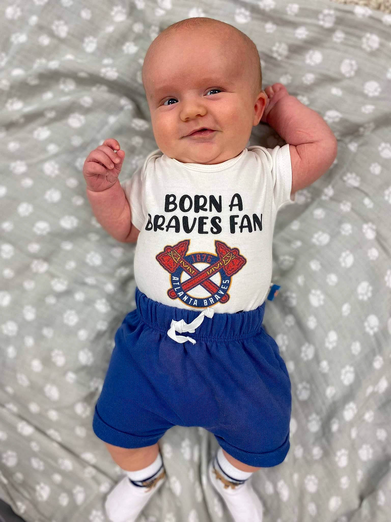 Clayton joined the competition — help win amazing prizes! baby, baby_products, baby_toddler_clothing, child, electric_blue, fun, happy, jersey, joy, pattern, person, play, product, shorts, sleeve, smile, sportswear, t_shirt, toddler, top