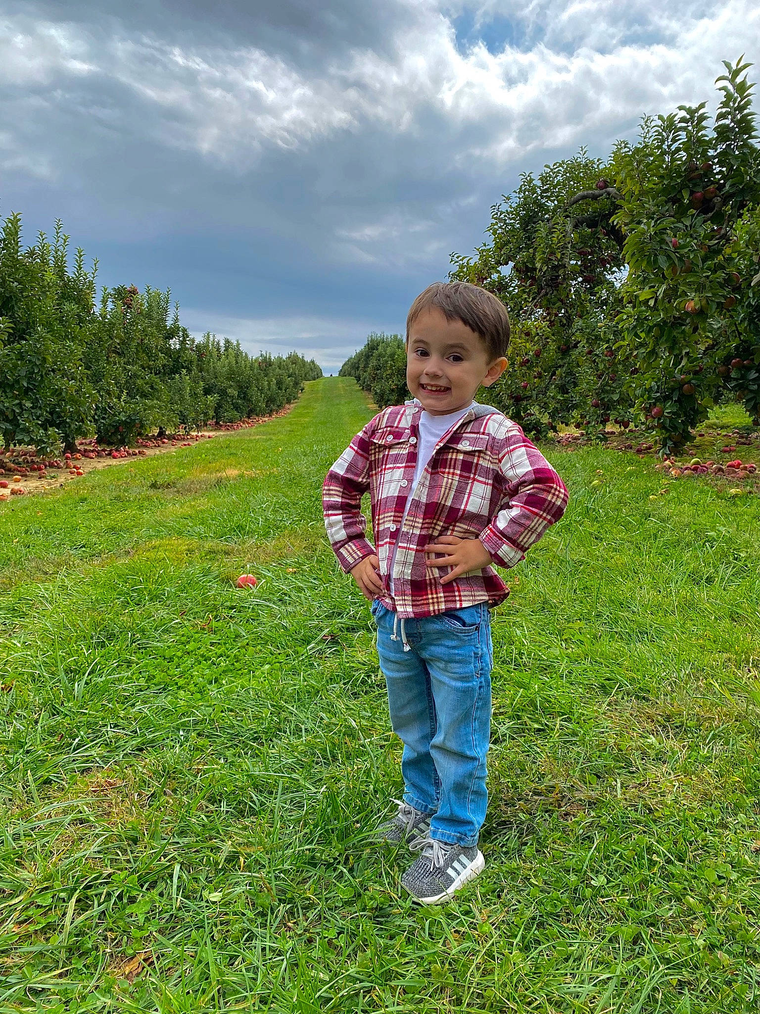 Owen joined the competition — help win amazing prizes! cloud, field, grass, grassland, groundcover, happy, joy, landscape, lawn, leisure, meadow, natural_landscape, people_in_nature, person, plaid, plant, prairie, sky, smile, soil