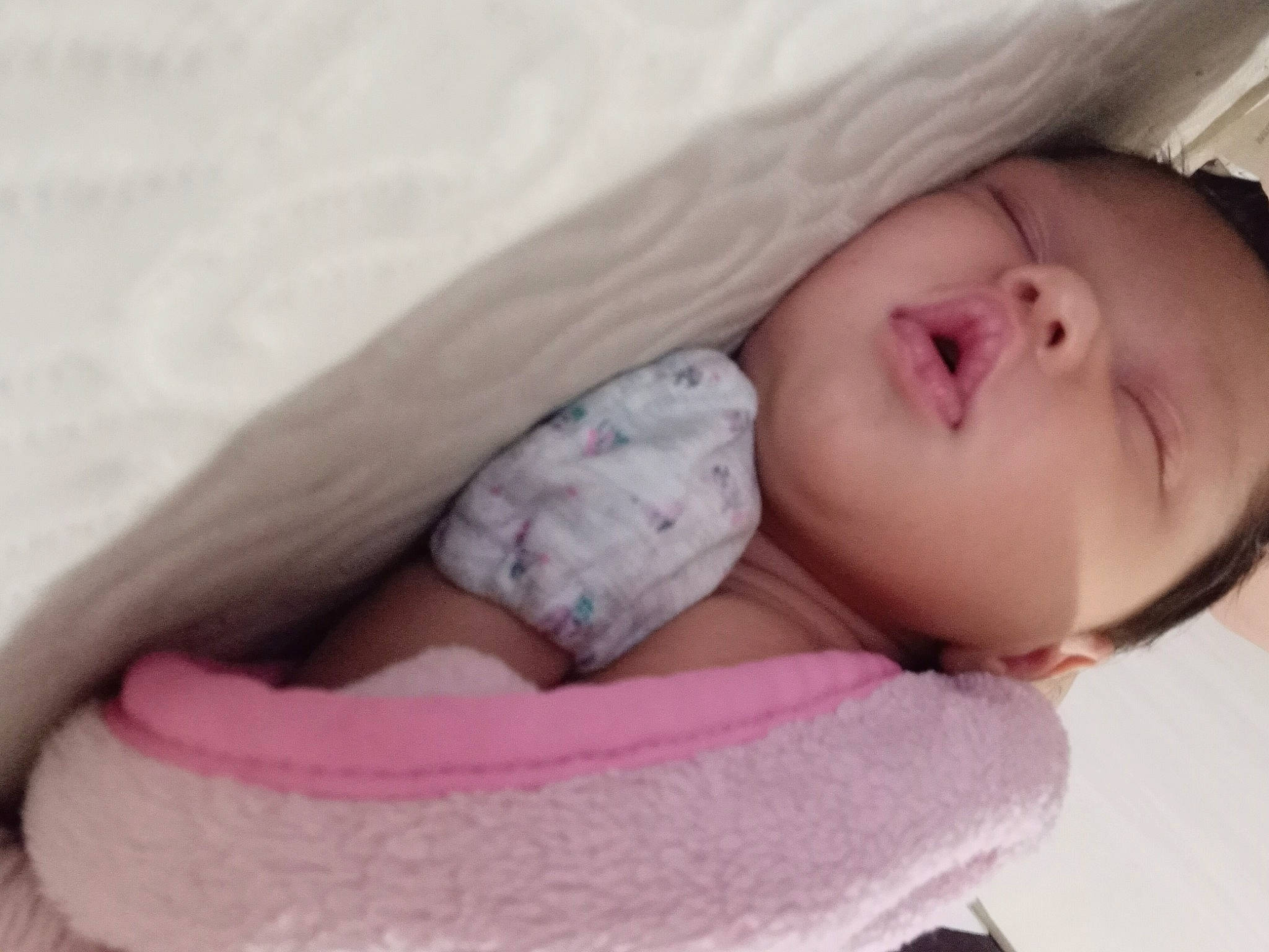 Carmen joined the competition — help win amazing prizes! arm, baby, baby_sleeping, baby_toddler_clothing, cheek, comfort, eyebrow, eyelash, finger, human_body, lip, mammal, mouth, neck, nose, outerwear, person, pink, skin, sleeve