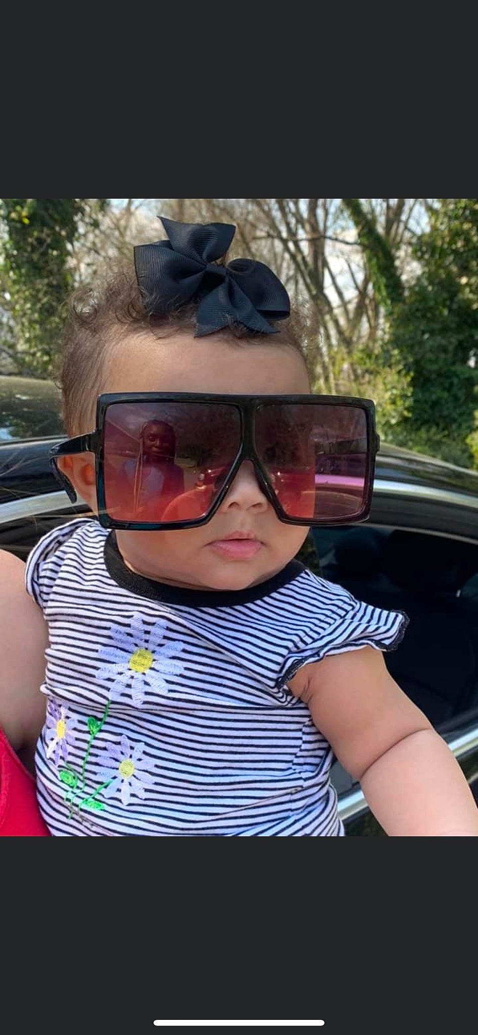 Kennadi joined the competition — help win amazing prizes! automotive_exterior, automotive_lighting, cool, eyewear, fun, glasses, goggles, grass, hairstyle, happy, leisure, lip, mammal, person, personal_protective_equipment, recreation, sunglasses, toddler, tree, vertebrate