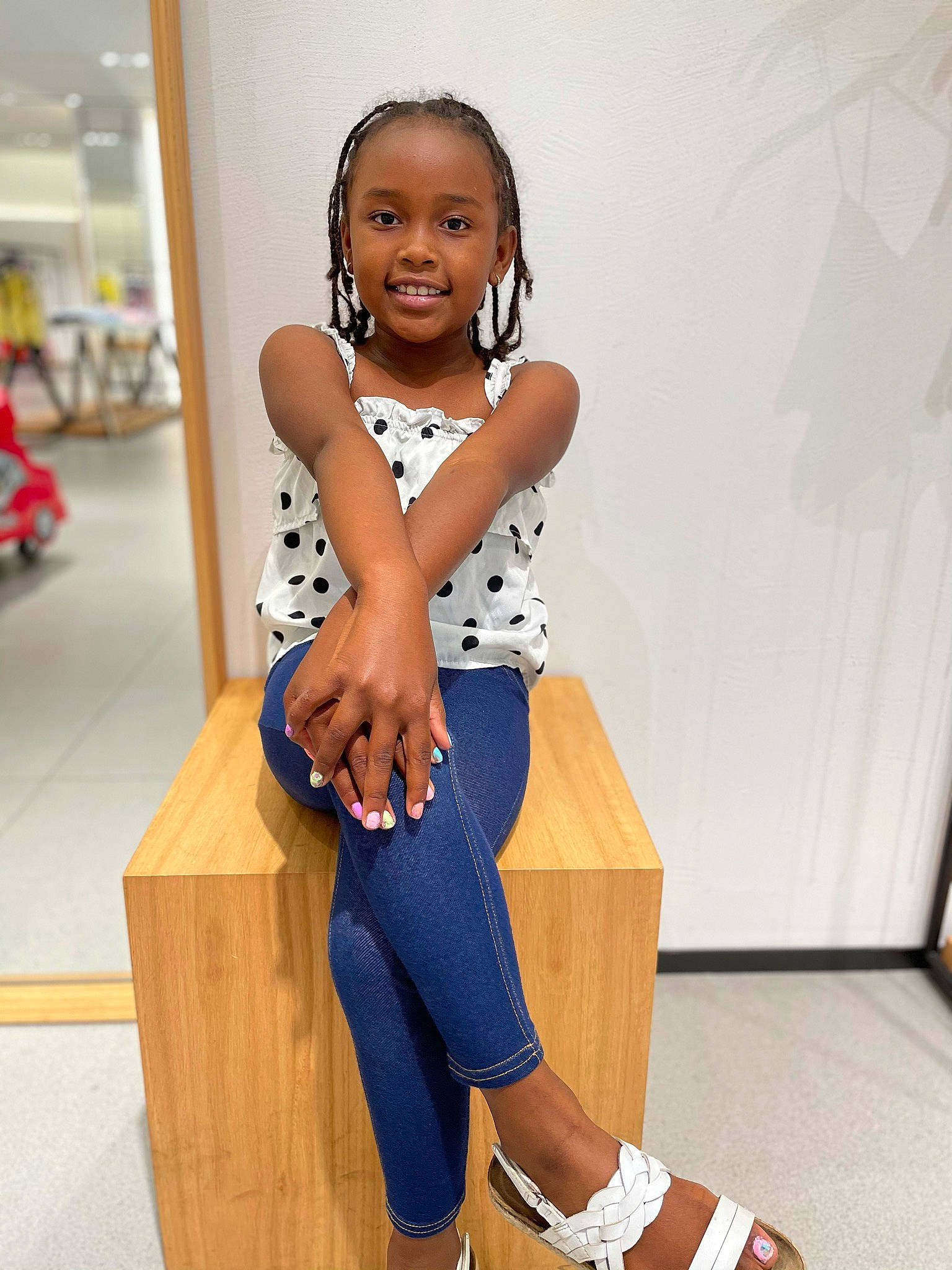 Aziyah is registered to the contest to win money with this photo: calf, denim, elbow, electric_blue, fashion, foot, happy, human_leg, joint, joy, knee, leisure, neck, person, sleeve, smile, sportswear, standing, street_fashion, thigh