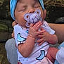 baby, infant, pacifier, headband, blue, hands, outdoor, nature, sleeping, clothing, person, cute, newborn, holding, skin, face, peaceful, small, child, toddler