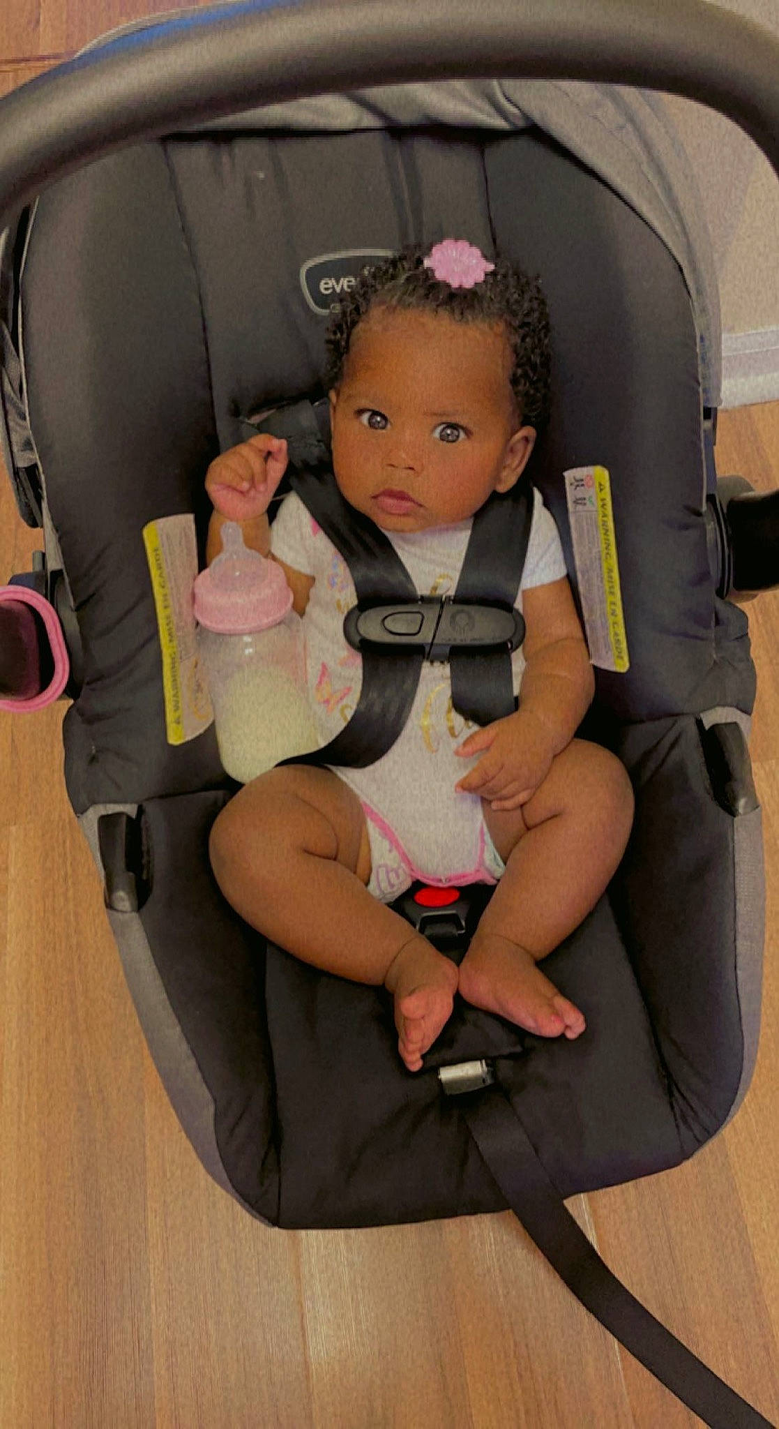 Liberty joined the competition — help win amazing prizes! arm, auto_part, baby, baby_carriage, baby_products, baby_toddler_clothing, car_seat, chair, child, comfort, human_body, human_leg, joint, knee, lap, leg, person, seat_belt, sitting, thigh