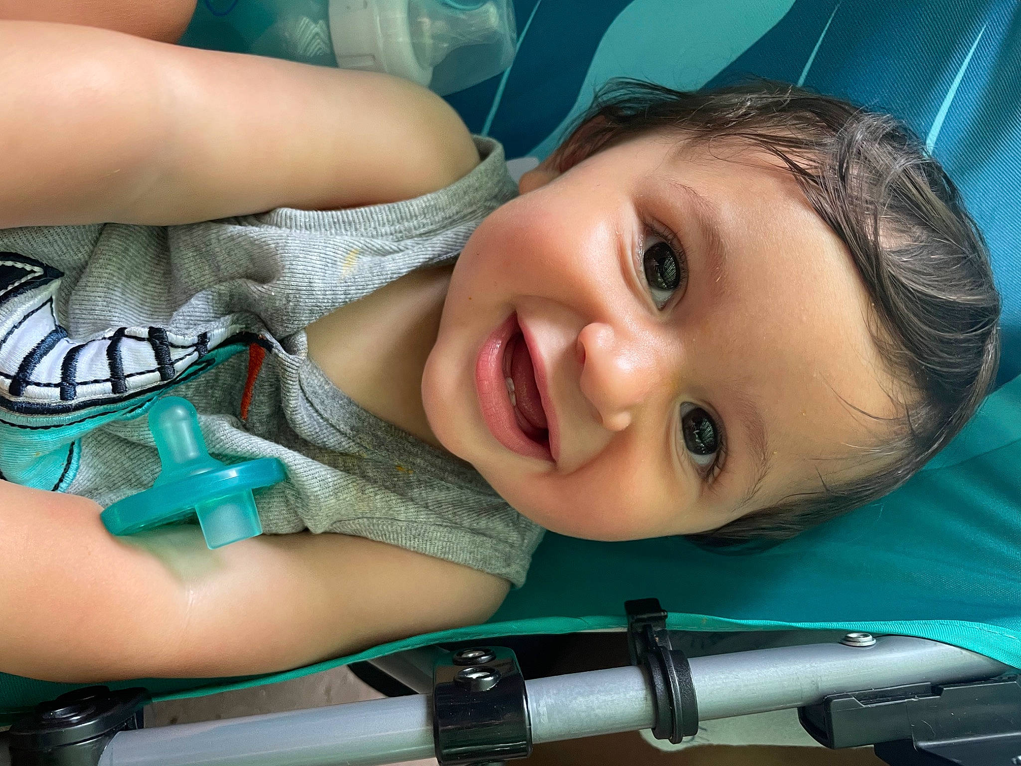 Jabari joined the competition — help win amazing prizes! blue, cheek, chin, eyebrow, eyelash, face, facial_expression, finger, happy, head, iris, joy, lip, mammal, mouth, nose, organ, person, product, skin