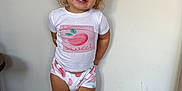 Rendall is registered to the contest to win money with this photo: barefoot, blonde_hair, carpet, child, clothing, curly_hair, cute, face, floor, happy, indoor, person, shorts, smiling, standing, toddler, toes, wall, white_shirt, young_child