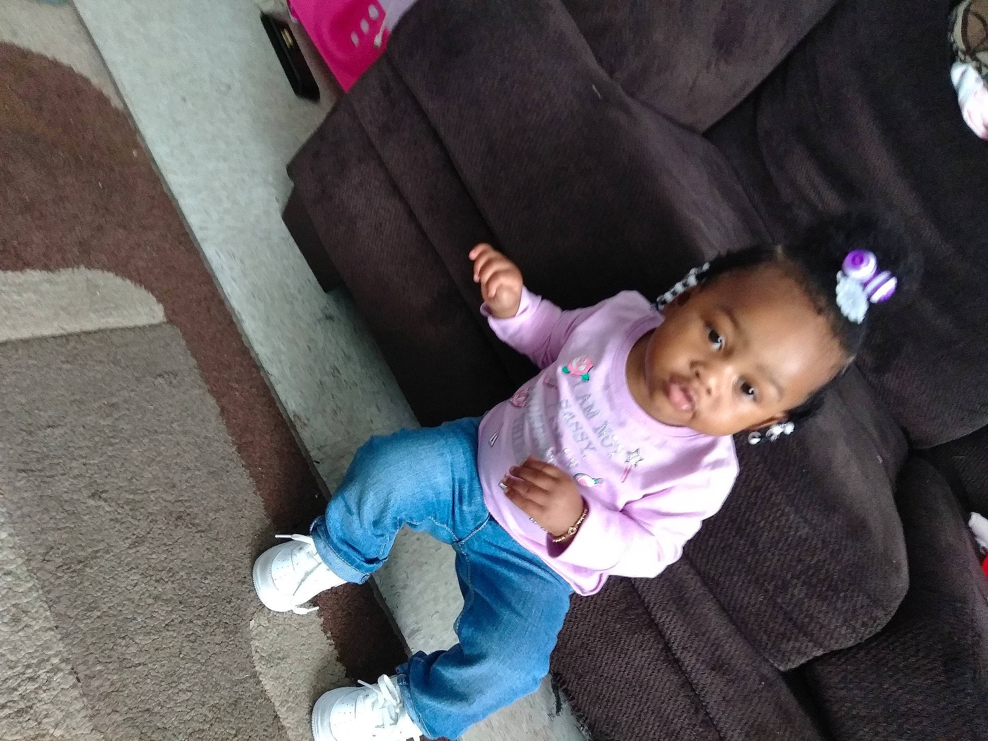 Makayla joined the competition — help win amazing prizes! child, cool, day, fun, girl, infant, person, play, product, recreation, sitting, skin, toddler