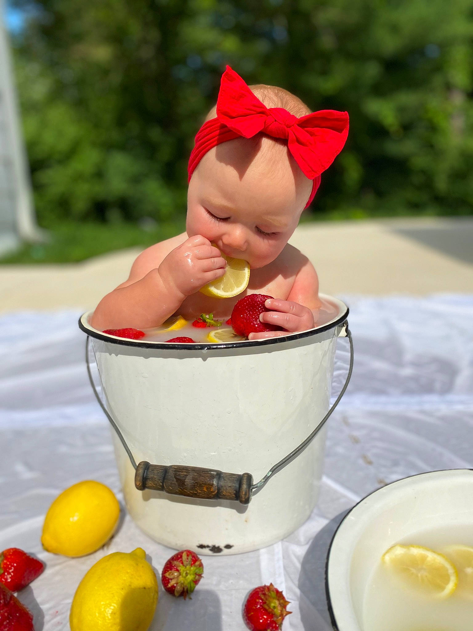 Kynlee is registered to the contest to win money with this photo: cooking, cuisine, dish, dishware, food, food_group, fruit, happy, headwear, ice_cream, ingredient, natural_foods, person, plate, recipe, serveware, superfood, sweetness, table, tableware