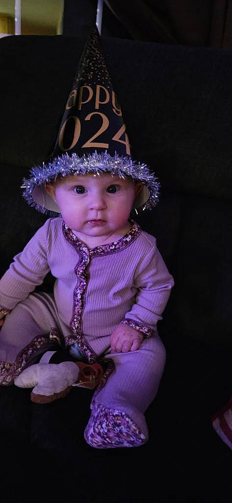 Juniper joined the competition — help win amazing prizes! baby_toddler_clothing, cool, costume_hat, eye, face, fashion_design, flash_photography, fun, hairstyle, hat, head, headgear, headwear, jewellery, magenta, party_hat, person, pink, purple, sun_hat