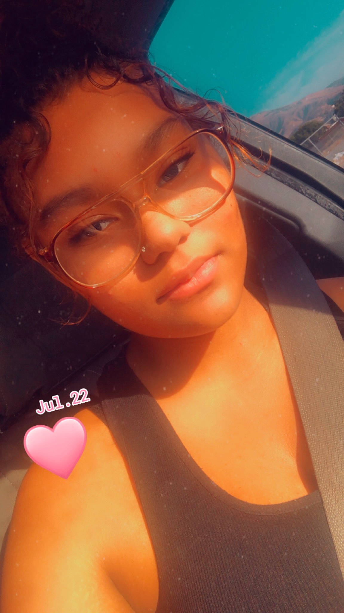 Kaliyah joined the competition — help win amazing prizes! cheek, chin, eye, eyebrow, eyelash, eyewear, flash_photography, forehead, glasses, hair, hairstyle, happy, jaw, lip, mouth, neck, nose, person, shoulder, skin