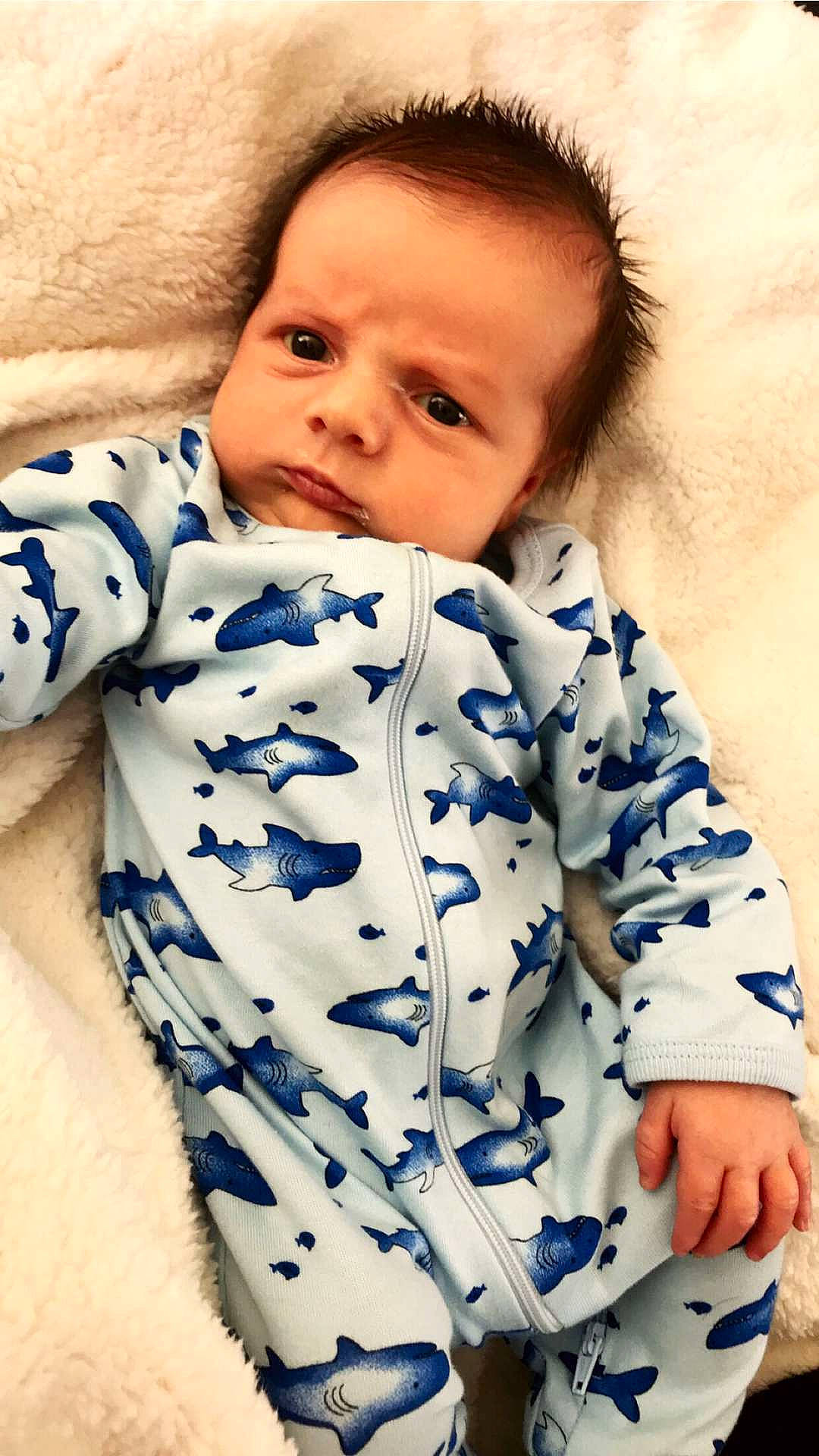 Kaydon joined the competition — help win amazing prizes! baby, baby_products, baby_toddler_clothing, cheek, child, outerwear, pajamas, person, sleep, sleeve, toddler