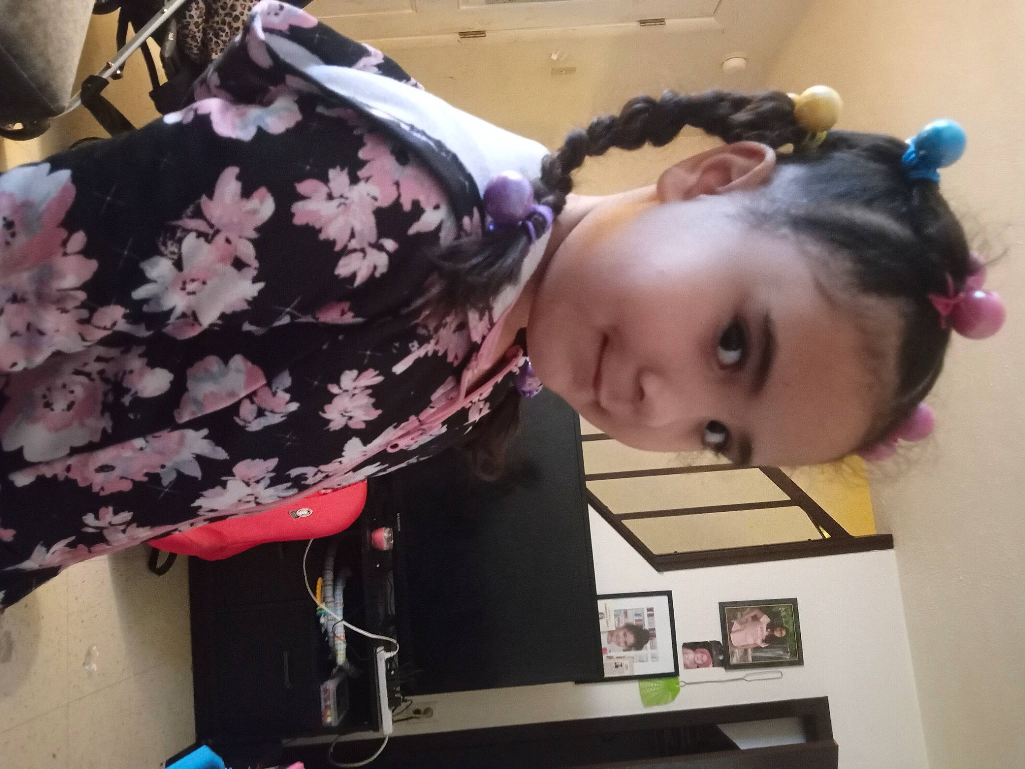 Julianna joined the competition — help win amazing prizes! bangs, black_hair, blurred, child, eyelash, eyewear, fashion, fashion_accessory, fashion_design, fun, hair_care, hair_coloring, hairstyle, joy, magenta, neck, pattern, person, pink, purple