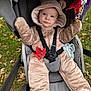 Merkie joined the competition — help win amazing prizes! autumn, baby, babywear, child, clothing, cute, expression, fall, grass, hood, leaf, nature, onesie, outdoor, person, plush, red_leaf, seasonal, seatbelt, stroller