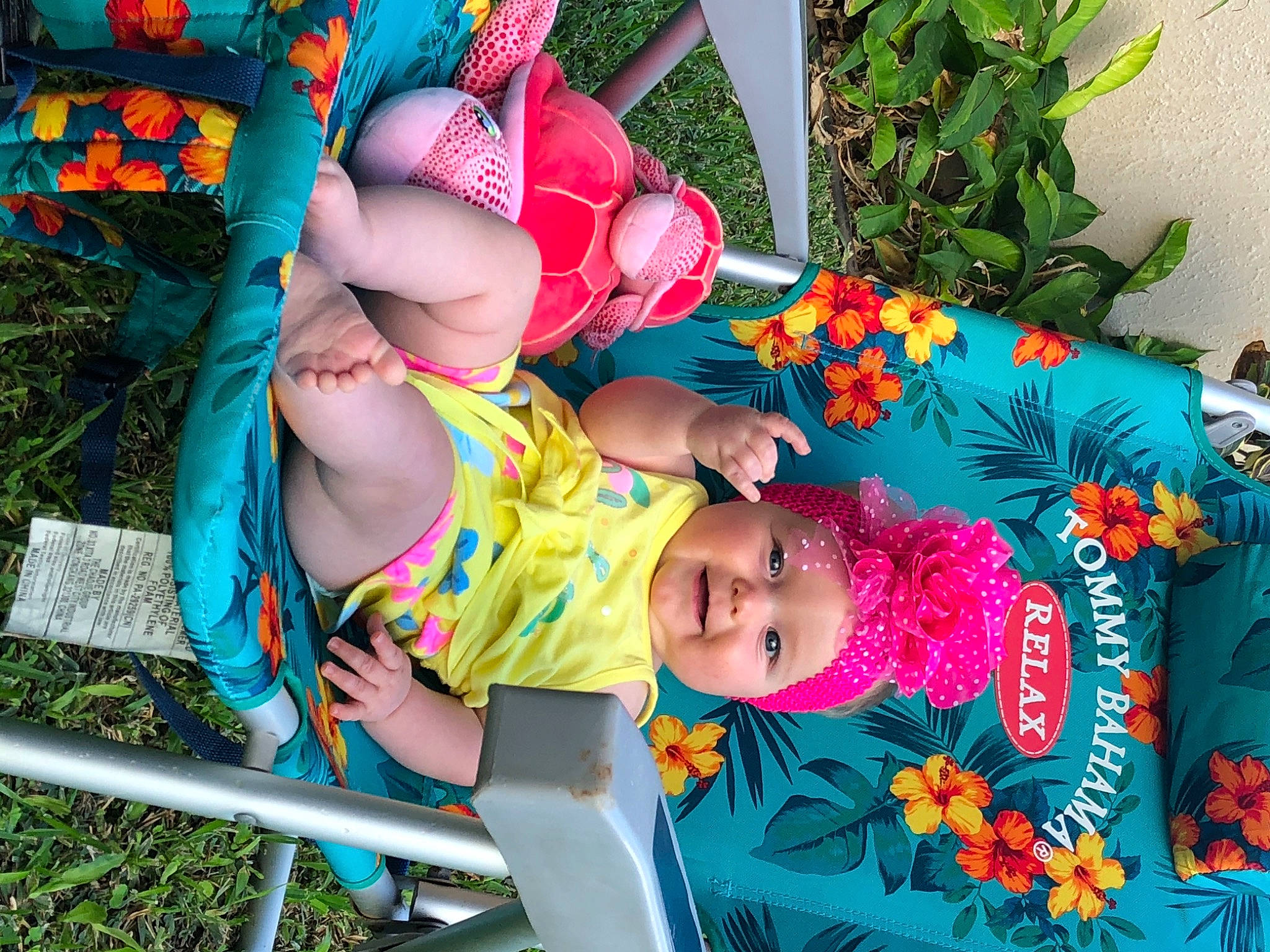 Vienna joined the competition — help win amazing prizes! baby, baby_products, baby_toddler_clothing, floral_design, headwear, joy, orange, outdoor_furniture, person, pink