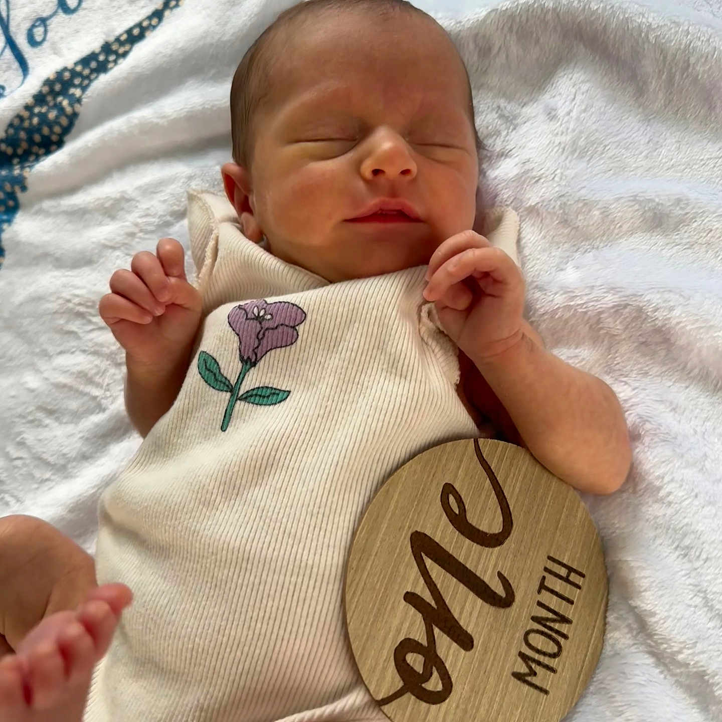 Makayzii joined the competition — help win amazing prizes! baby, blanket, closeup, cute, flower, foot, hand, human, infant, milestone, newborn, one_month, onesie, peaceful, plaque, portrait, skin, sleeping, soft, wooden
