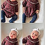 Ellie participe au concours pour gagner de l'argent avec cette photo : baby, infant, child, portrait, plaid_dress, headband, white_background, collar, smiling, cute, blue_tights, four_panel, happy, toddler, sitting, clothing, indoors, person, expression, photography