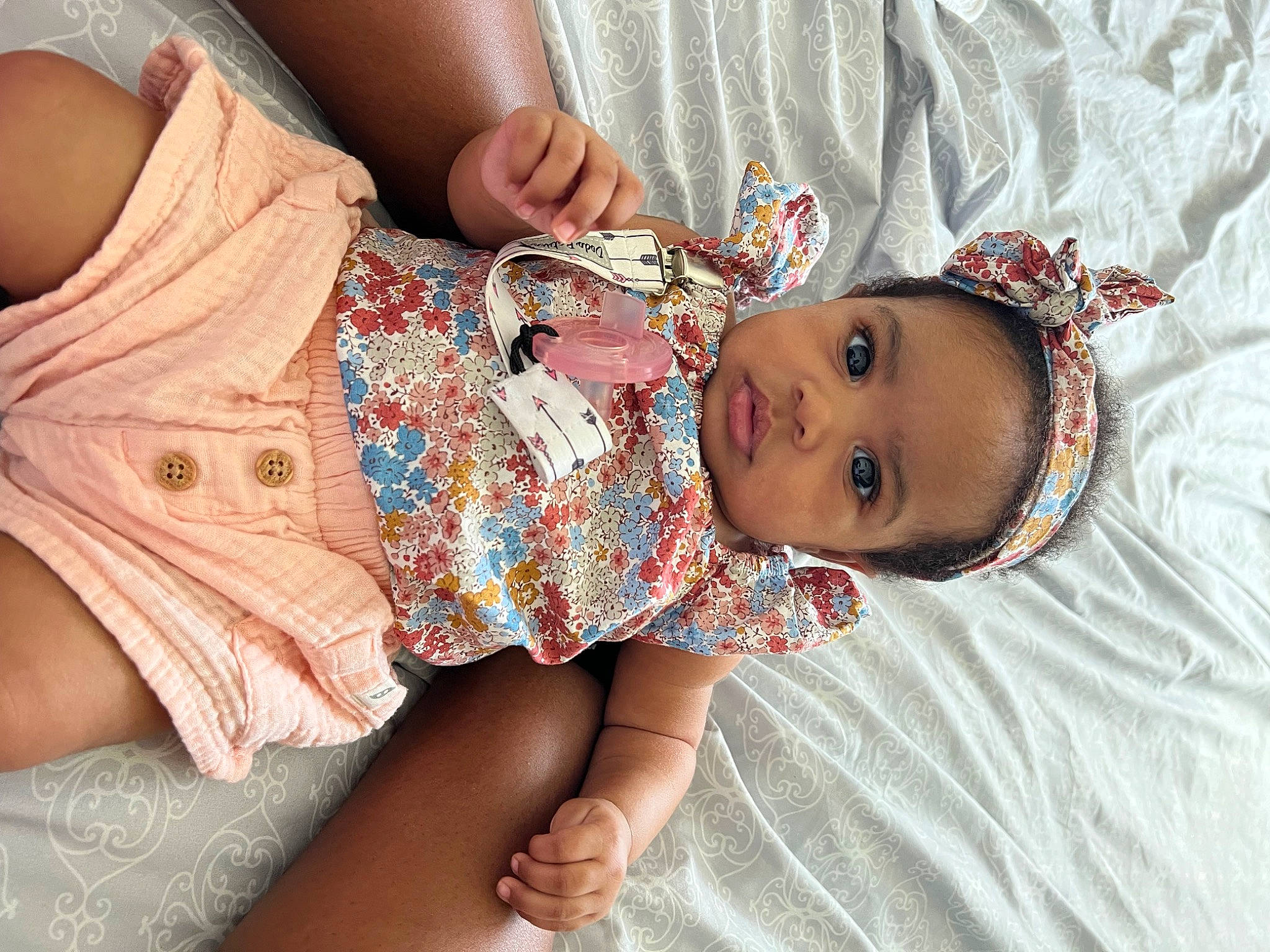 Nylah joined the competition — help win amazing prizes! baby, baby_toddler_clothing, cheek, comfort, eye, eyelash, finger, hand, human_body, iris, joint, leg, mouth, nail, person, pink, skin, sleeve, thumb, toddler