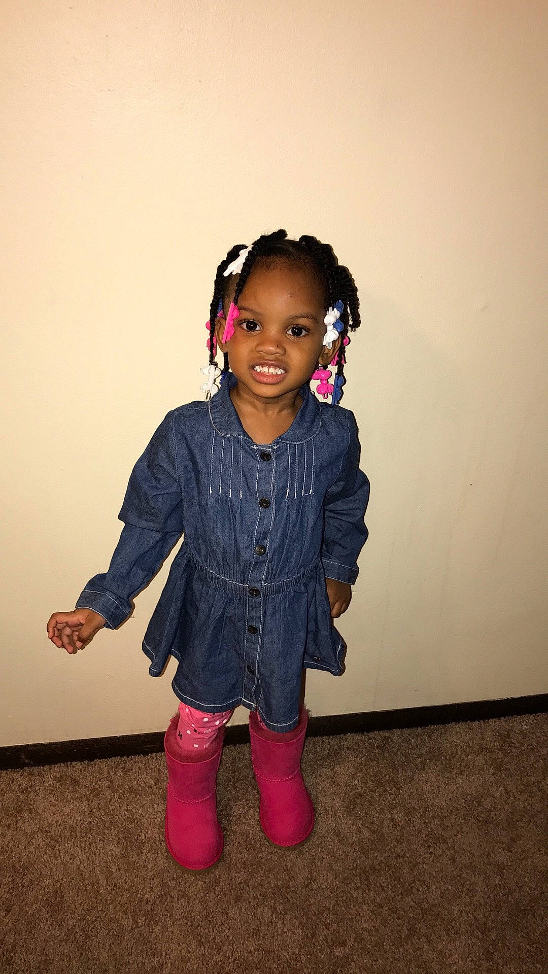 Melody joined the competition — help win amazing prizes! beauty, black, child, day, eye, footwear, fun, girl, human_body, joy, leg, outerwear, person, pink, purple, red, shoulder, sitting, skin, smile