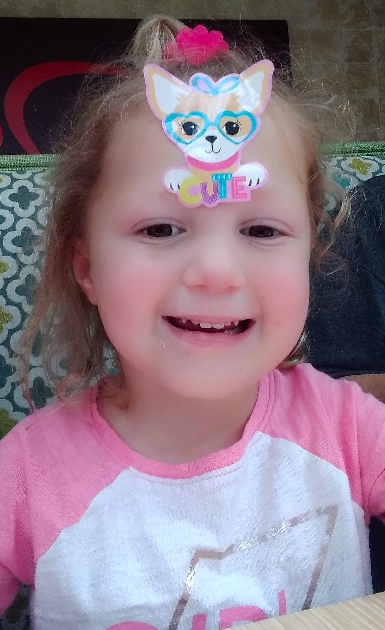 Lillie May joined the competition — help win amazing prizes! baby_toddler_clothing, child, clothing, eye, eyebrow, eyelash, face, fun, happy, head, headgear, iris, joy, magenta, organ, person, pink, purple, smile, t_shirt
